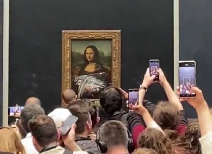 Lanzan torta a la Gioconda
