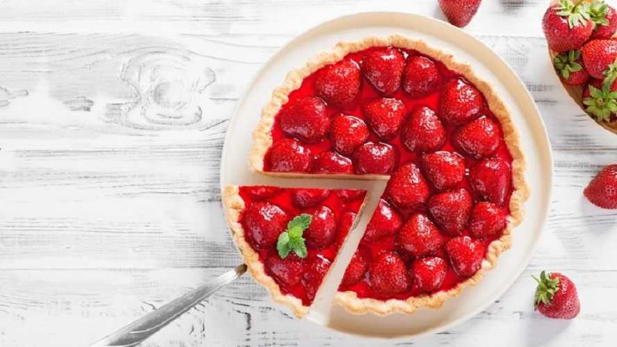 Pay de fresa y avena