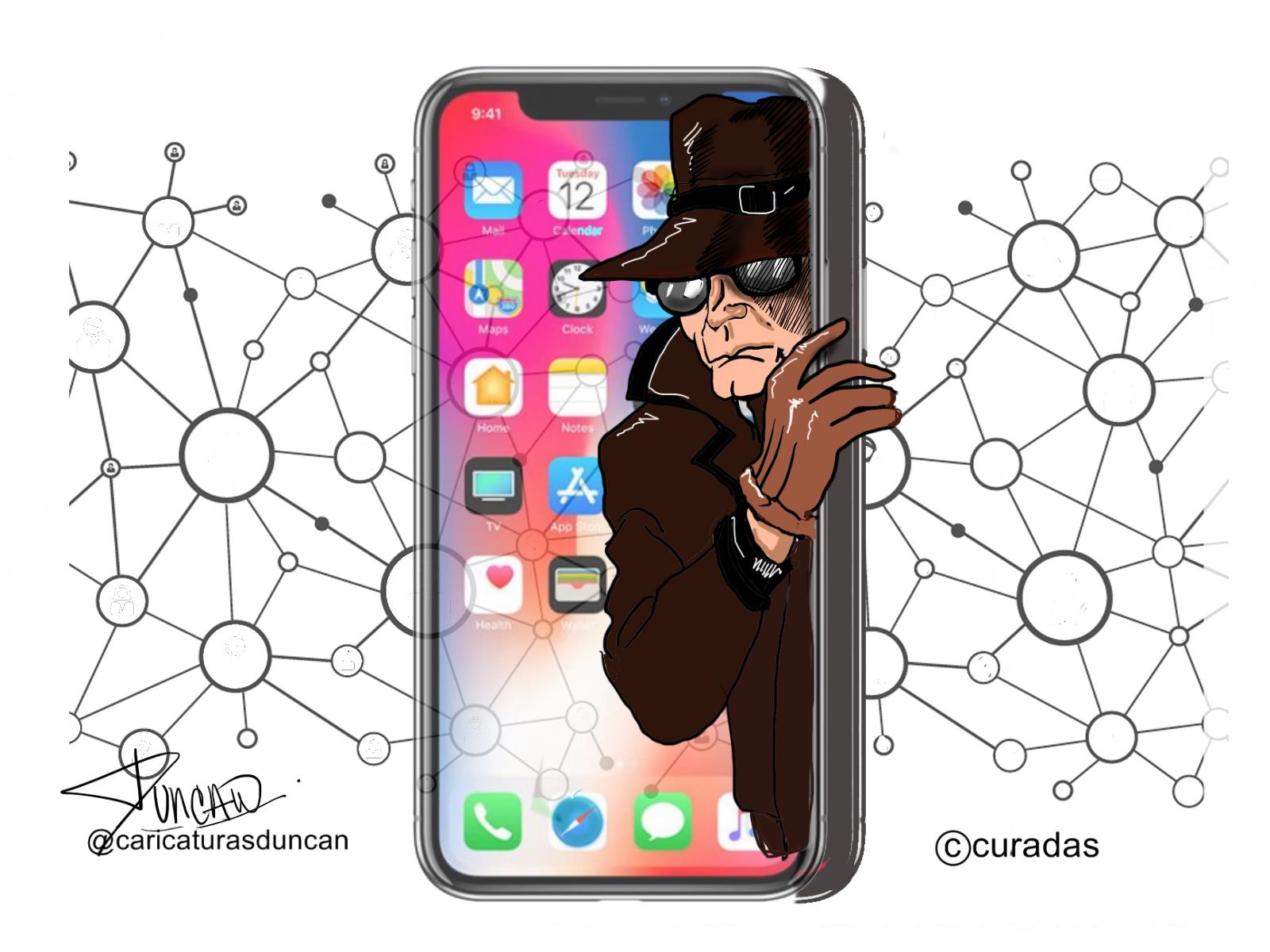 Espionaje - Caricatura de Duncan