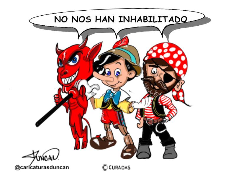 Los no inhabilitados - Caricatura de Duncan