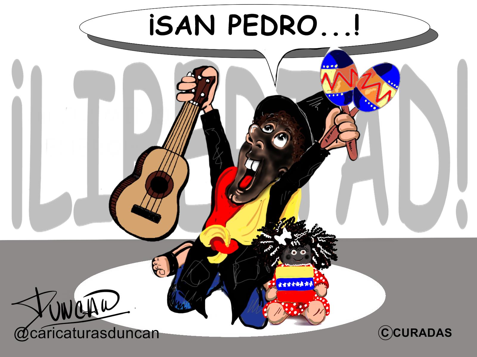 Parranda de San Pedro - Caricatura de Duncan