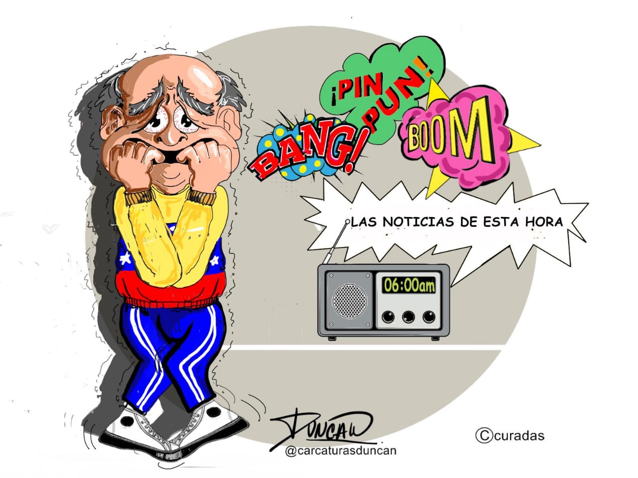 Última hora - Caricatura de Duncan