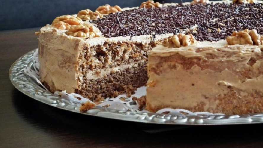 Torta de nuez con chocolate