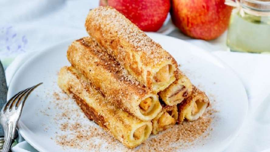 Rollitos de manzana