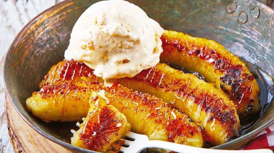 Plátanos flameados con tequila