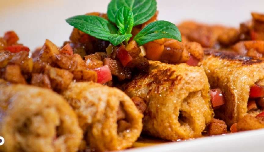 Pan francés de manzana