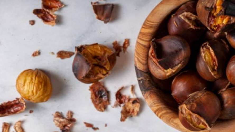 Castañas al microondas