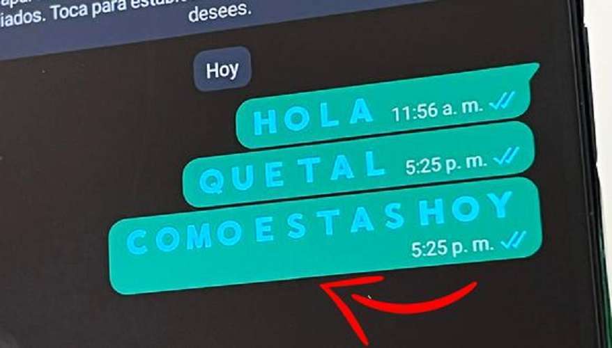 Cambiar las letras a color azul en WhatsApp