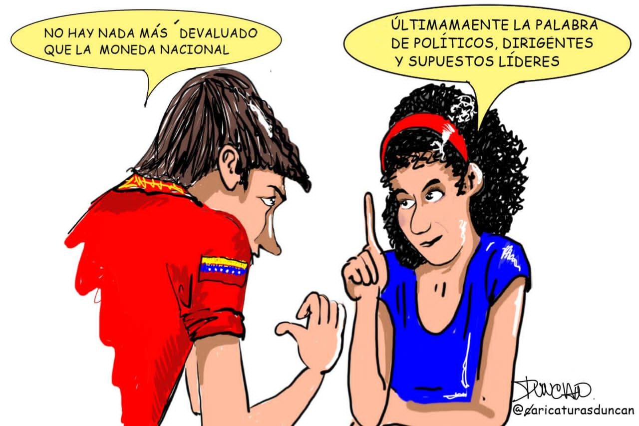Más que devaluado - Caricatura de Duncan