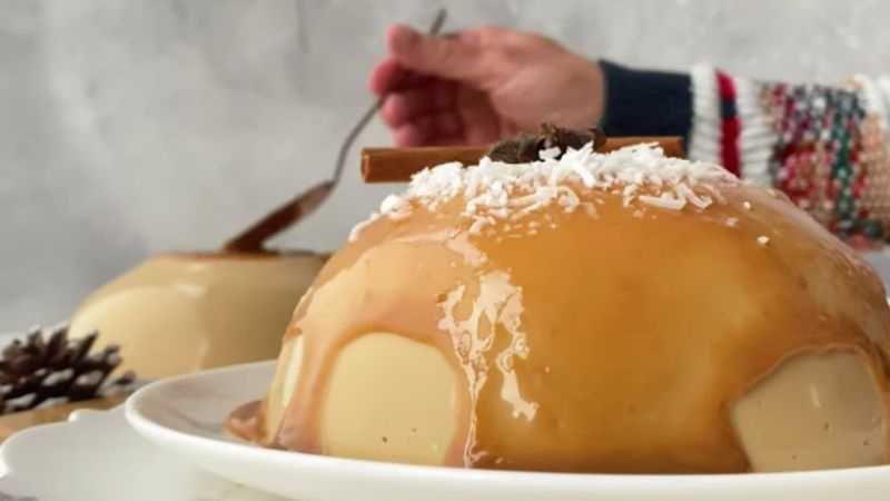 Natilla con salsa de arequipe