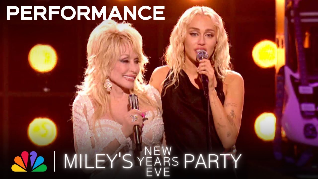 Miley Cyrus y Dolly Parton cantan Wrecking Ball y I Will Always Love You en la fiesta de fin de año organizada por Cyrus y Parton en NBC Video