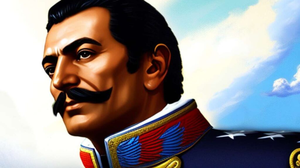 Simón Bolívar reimaginado por una aplicación con inteligencia artificial