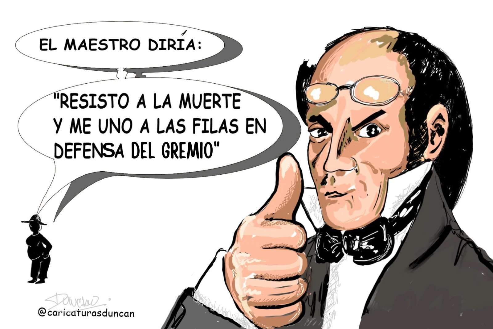 Al maestro - Caricatura de Duncan