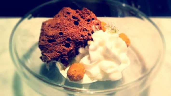 Aire helado de chocolate