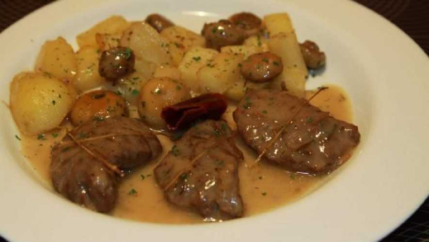Cerdo con champiñones