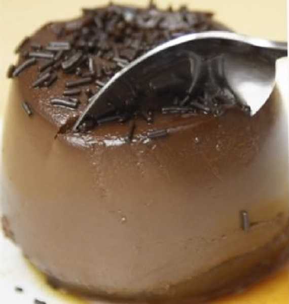 Flan de chocolate