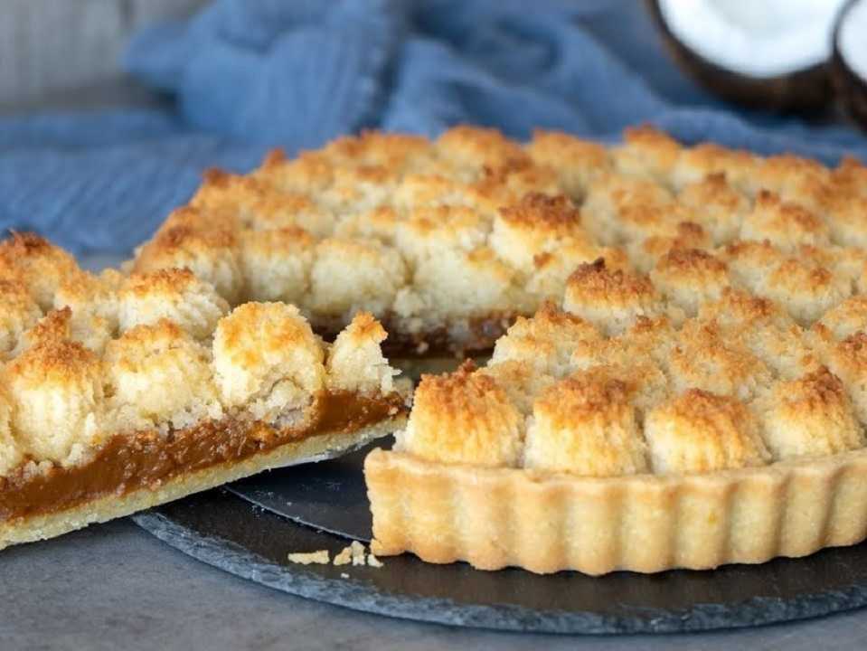 Tarta de coco y dulce de leche: sabroso postre para la merienda