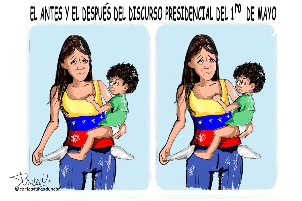 El antes y el después - Caricatura de Duncan