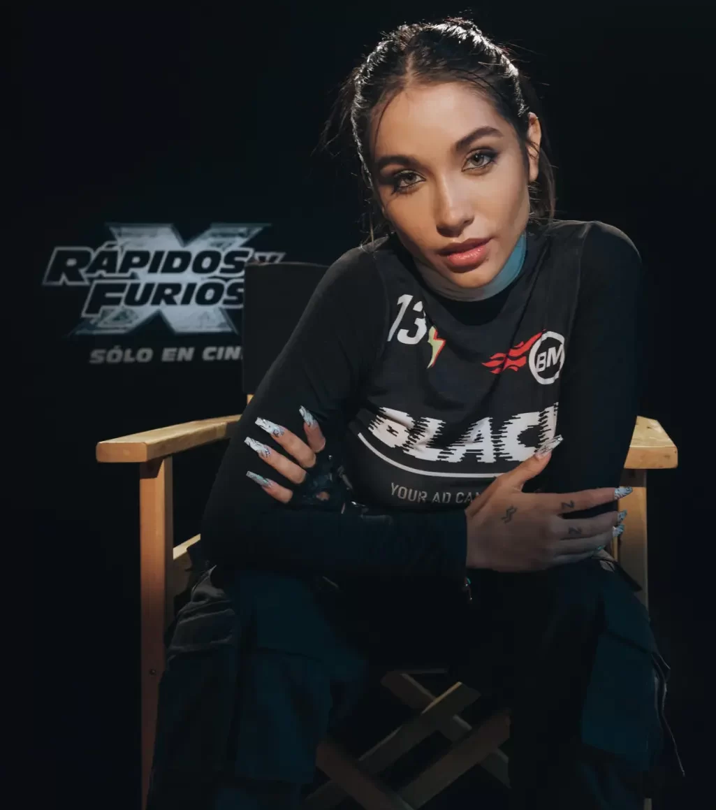 Fotografía cedida por United International Pictures (UIP) que muestra a la cantante argentina María Becerra durante una ronda de entrevistas sobre su participación en el filme "Fast & Furious X", en Buenos Aires (Argentina). EFE/UIP