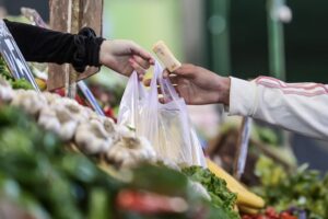 Una persona realiza compras en el mercado Central de Frutas y Verduras en la localidad de Tápiales, en Buenos Aires, en una fotografía de archivo. EFE/Juan Ignacio Roncoroni
