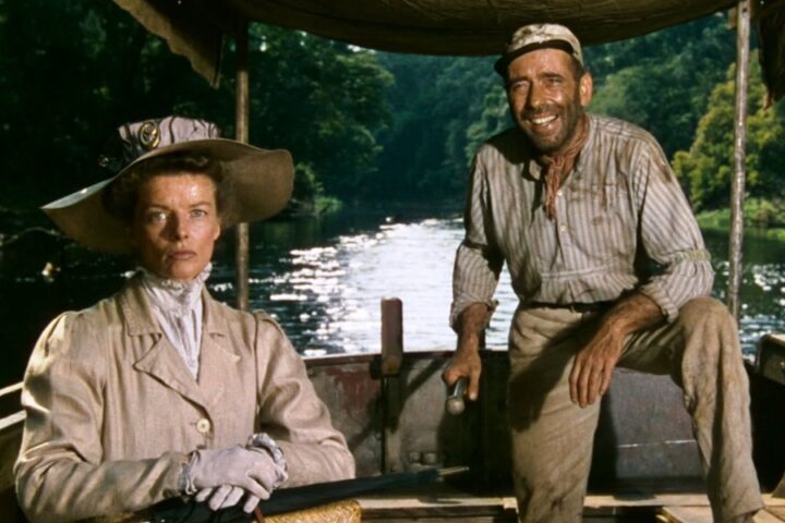 Escena de la película "La reina de África" protagonizada por Katharine Hepburn y Humphrey Bogart. EFE/ Filmin