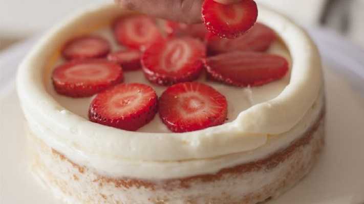 Bizcocho de yogur y fresa