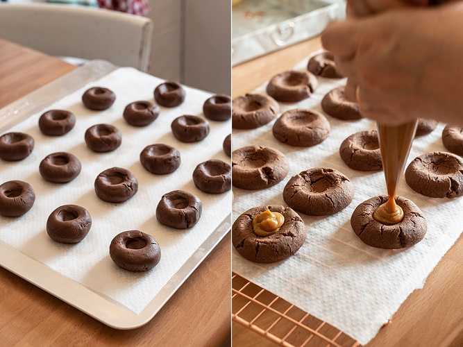 Galletas de chocolate y dulce de leche