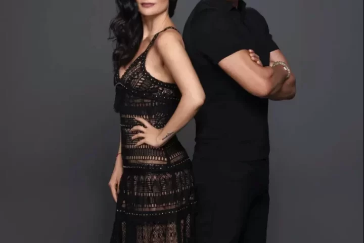 Fotografía cedida por Hernán Puentes donde aparece la actriz Ana María Orozco y el actor Jorge Enrique Abello que interpretarán los papeles principales de la serie "Betty la fea". EFE/Hernán Puentes