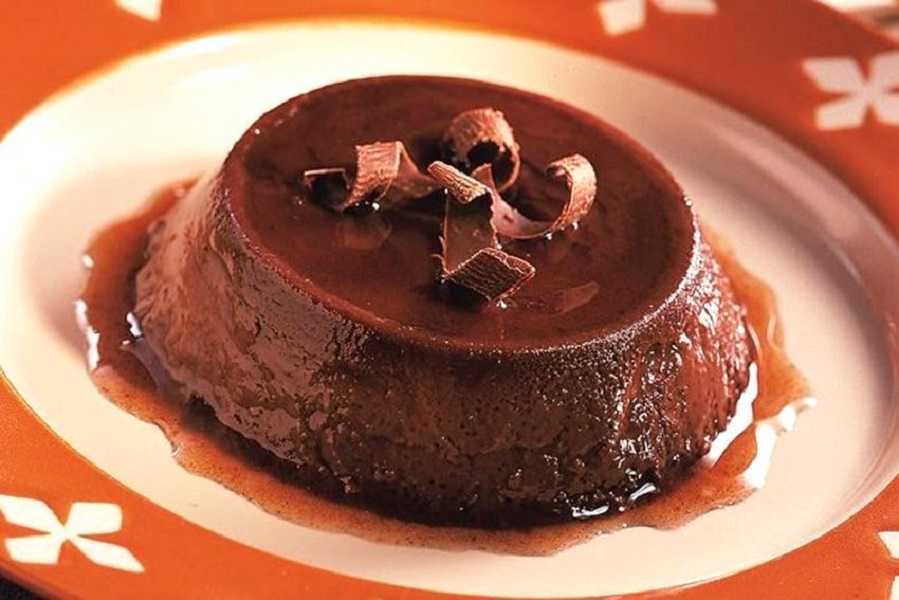 Flan de chocolate con cambur: delicioso postre cremoso