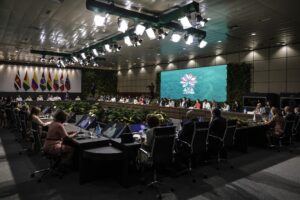 Vista general del segundo día de la Cumbre de la Amazonía en Bélem (Brasil). EFE/ Antonio Lacerda