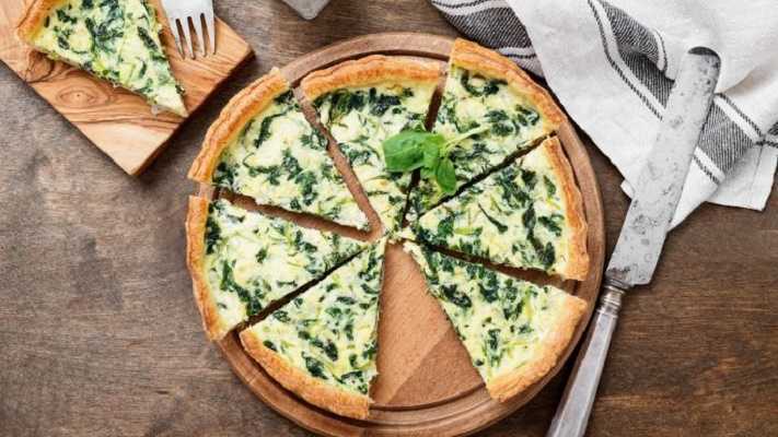 Tarta de espinacas con queso