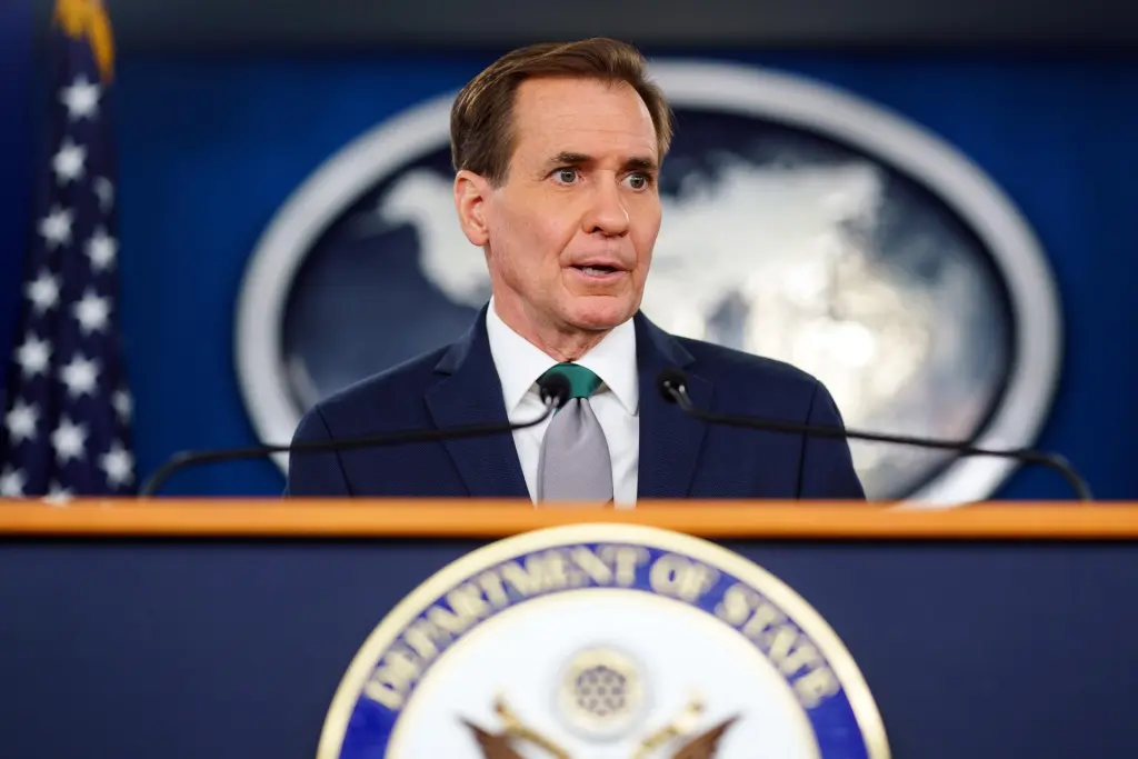 El Coordinador del Consejo de Seguridad Nacional para Comunicaciones Estratégicas, John Kirby, en Washington, DC, Estados Unidos. EFE/EPA/WILL OLIVER