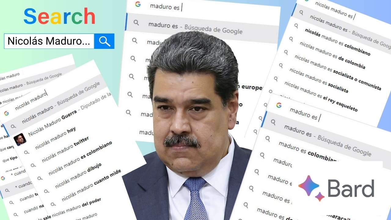 Búsquedas sobre Nicolás Maduro en Google respondidas usando Bard