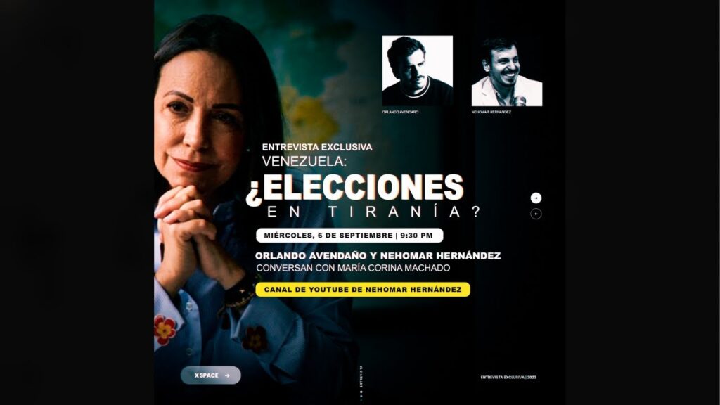 María Corina Machado entrevista con Nehomar Hernández