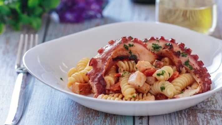 Pasta con pulpo