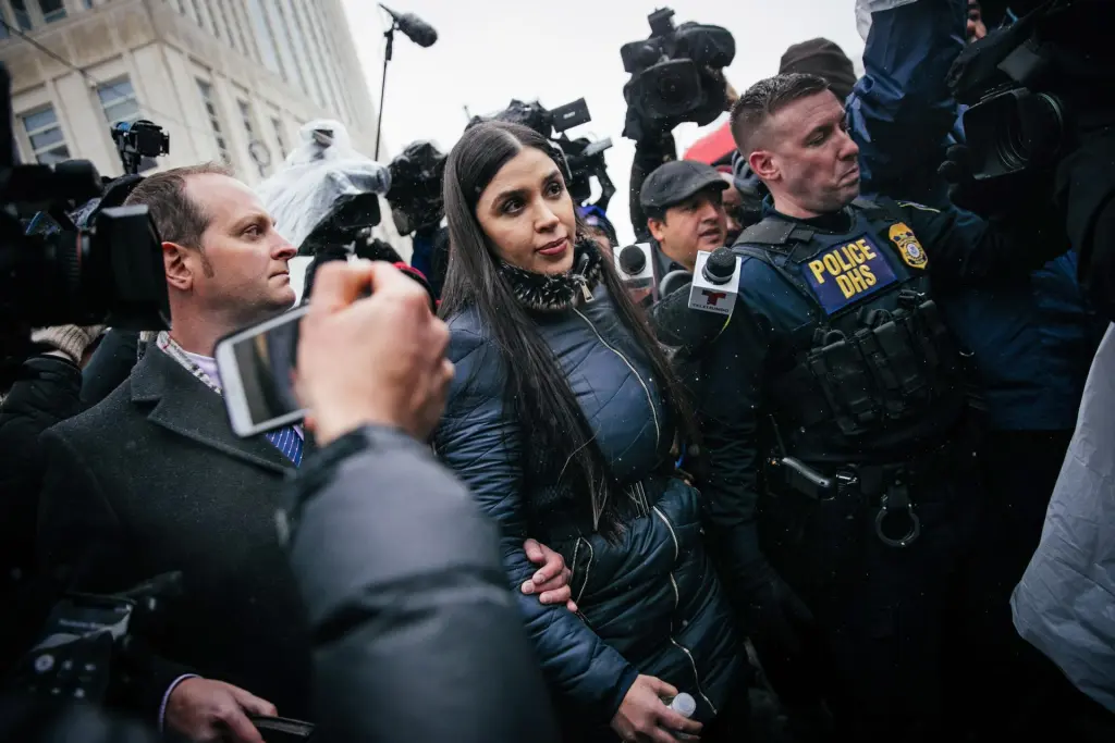 La esposa de Joaquín ''El Chapo'' Guzmán, Emma Coronel Aispuro (c), en una fotografía de archivo. EFE/Kevin Hagen