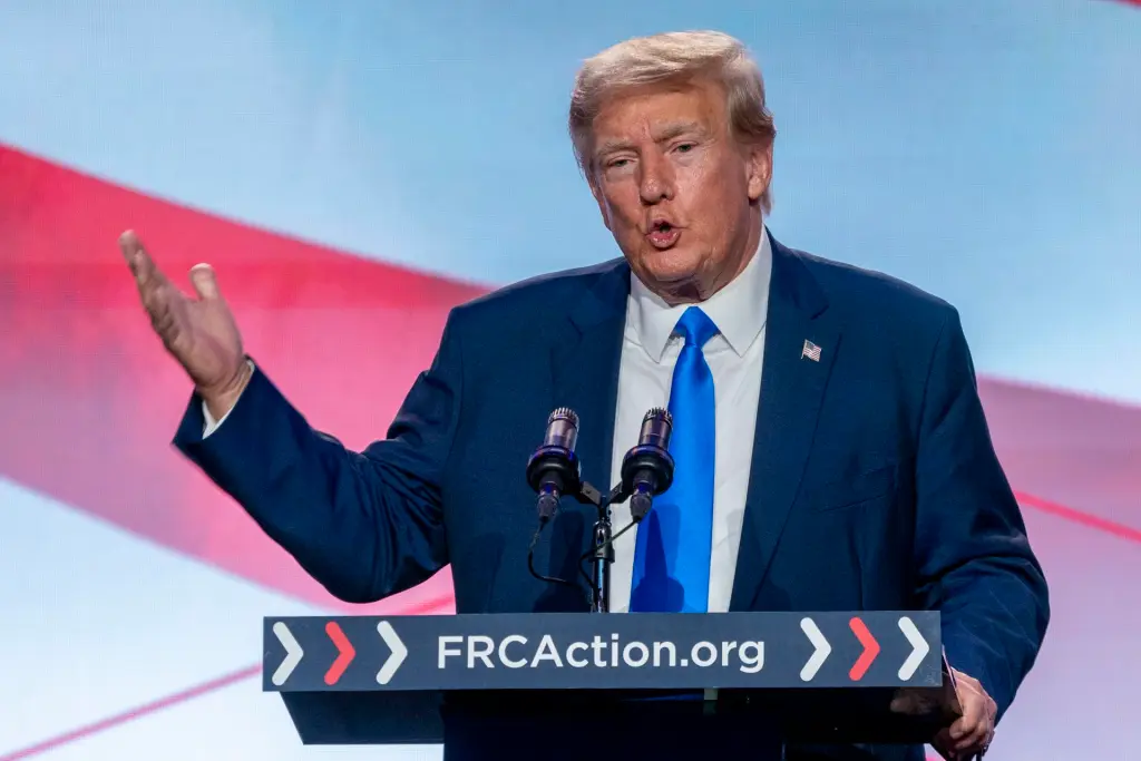 El expresidente de Estados Unidos Donald Trump. EFE/EPA/Shawn Thew