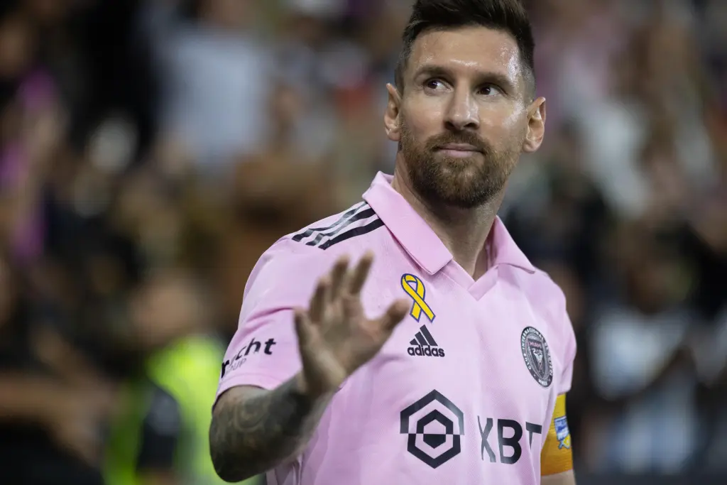 Lionel Messi de Inter Miami celebra un gol, en una fotografía de archivo. EFE/ Phillip Kim