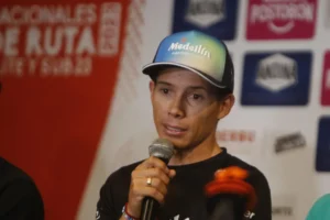 El ciclista colombiano Miguel Ángel 'Supermán' López, en una fotografía de archivo. EFE/Luis Eduardo Noriega A.