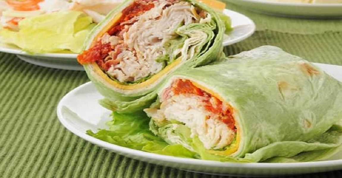 Taco de lechuga romana con pavo: rico plato para la cena familiar