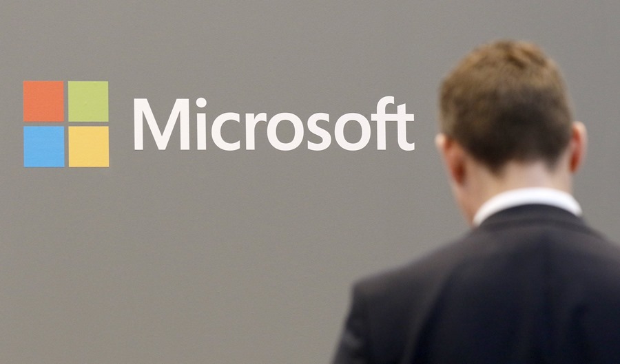 Vista del logo de Microsoft, en una fotografía de archivo. EFE/FOCKE STRANGMANN