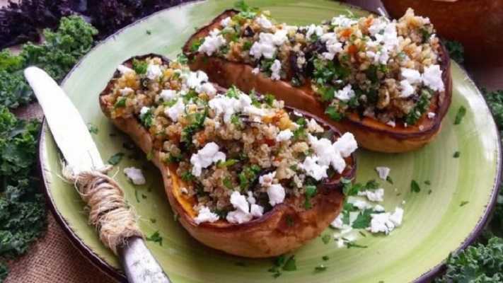Auyama rellena de quinoa