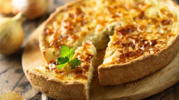 Quiche de cebolla y queso