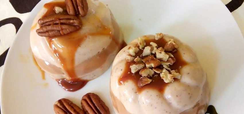 Gelatina de leche condensada con nuez