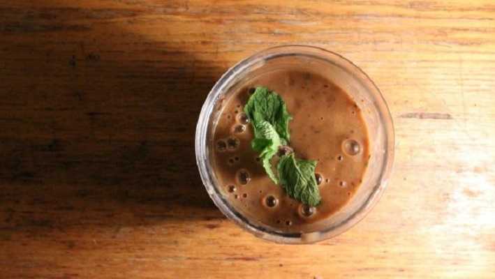 Smoothie de chocolate y naranja