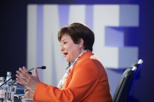 Imagen de archivo del directora gerente del Fondo Monetario Internacional (FMI), Kristalina Georgieva.EFE/EPA/MICHAEL REYNOLDS