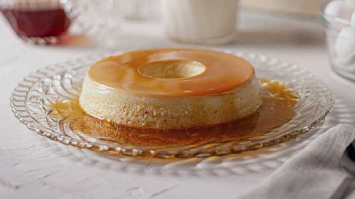 Flan de manzana