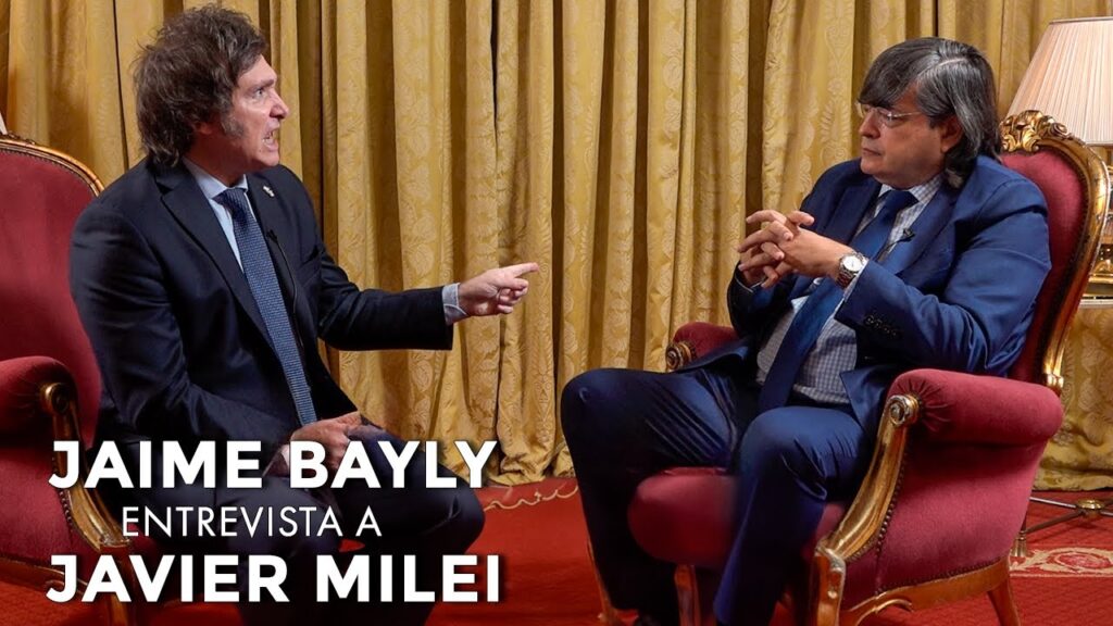 Javier Milei con Jaime Bayly