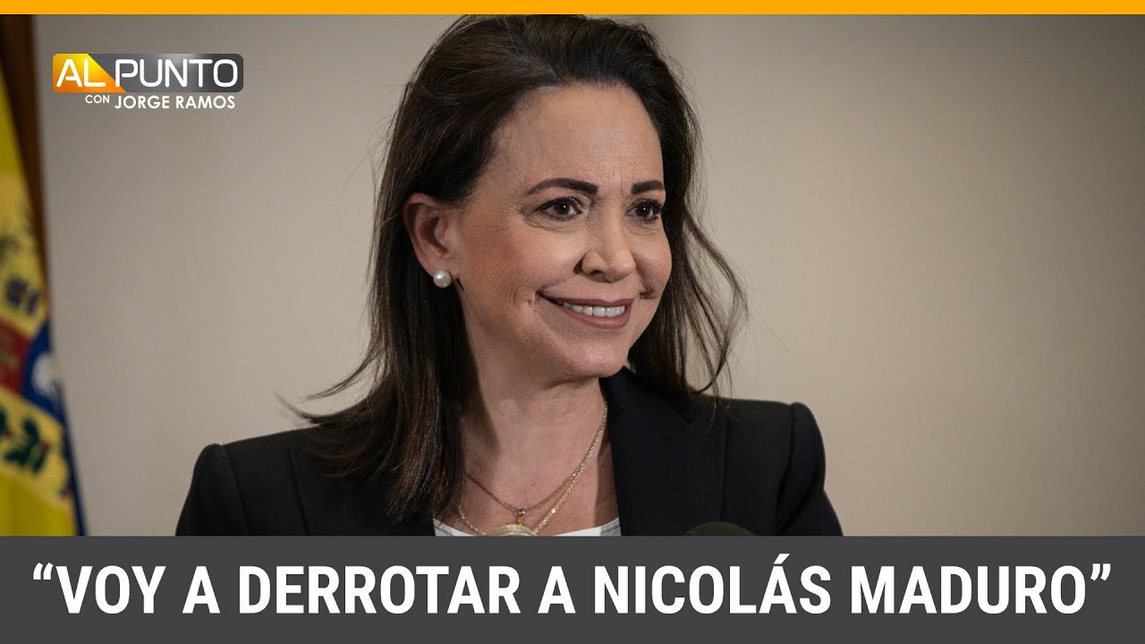 María Corina Machado con Jorge Ramos Univisión Al Punto Entrevista