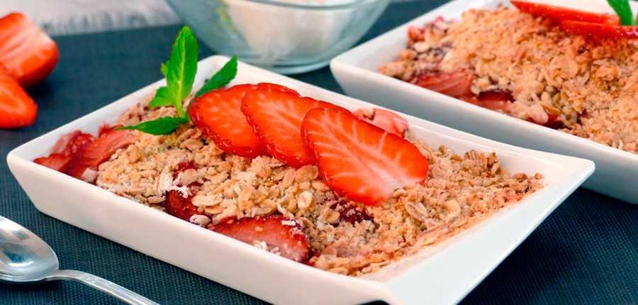 Crumble de fresa: deliciosa receta para el desayuno